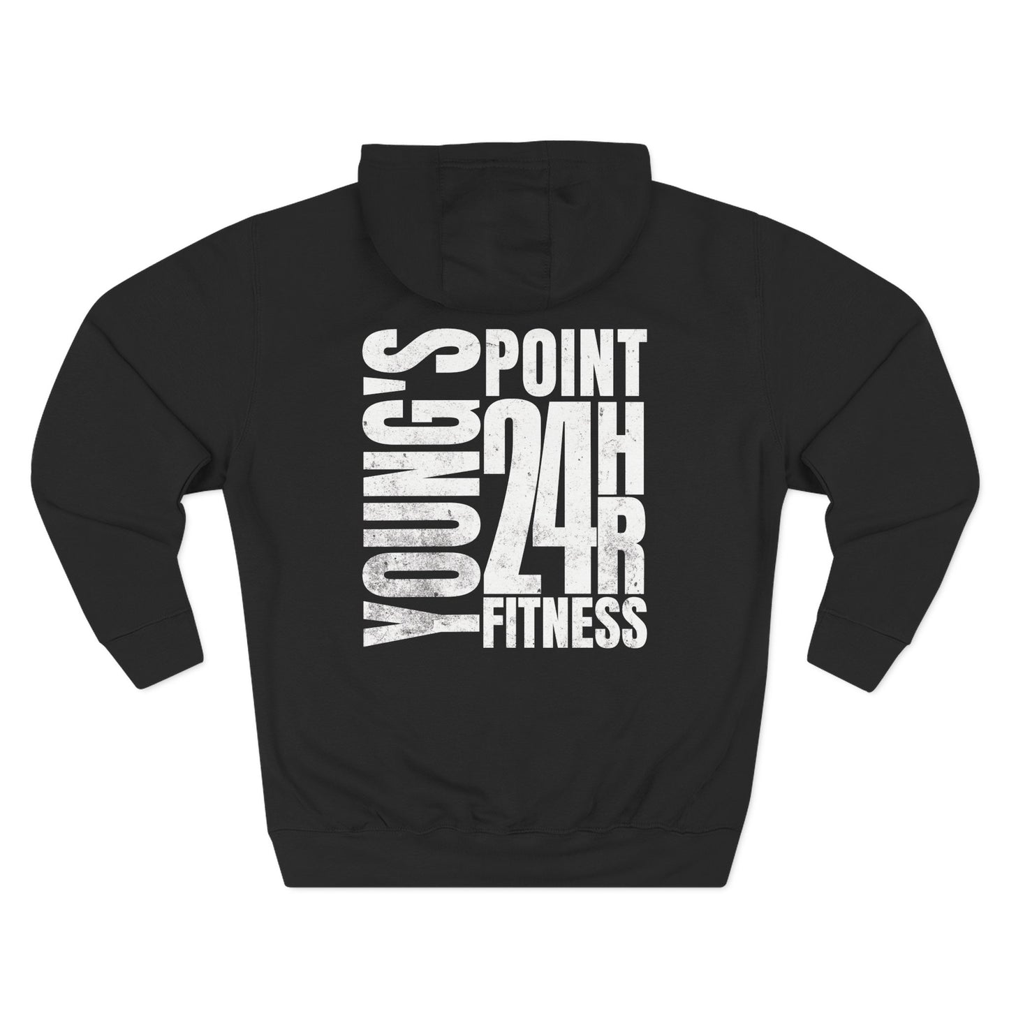 Young's Point Fitness Back Graphic Three-Panel Fleece Hoodie