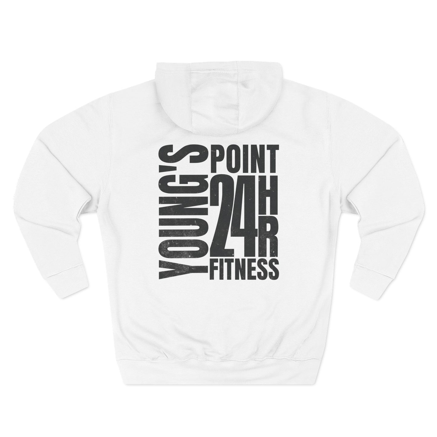 Young's Point Fitness Back Graphic Three-Panel Fleece Hoodie