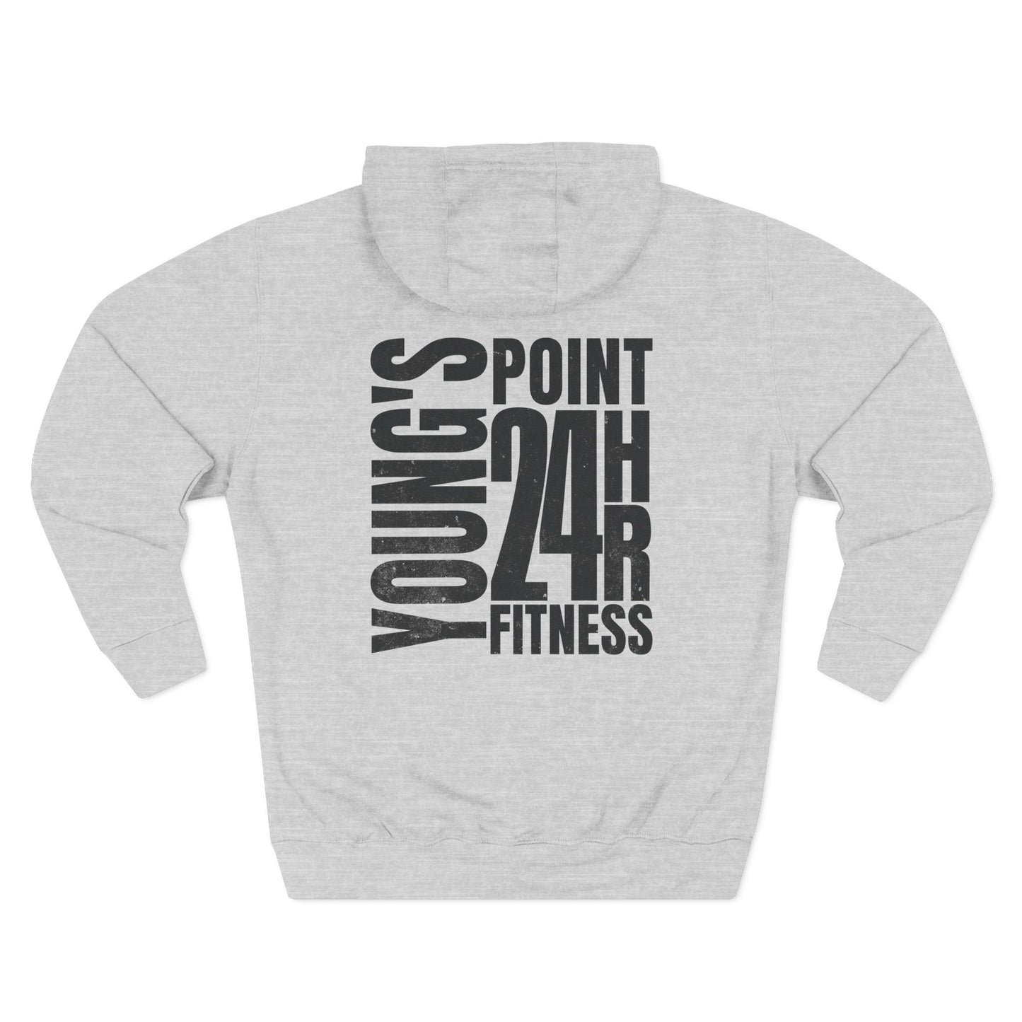Young's Point Fitness Back Graphic Three-Panel Fleece Hoodie