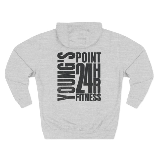 Young's Point Fitness Back Graphic Three-Panel Fleece Hoodie
